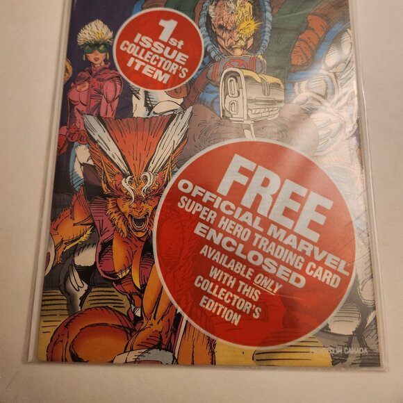 X-Force #1 (1991) Marvel Comics, Unsealed Pollybag without Trading Card, NM - Picture 14 of 14